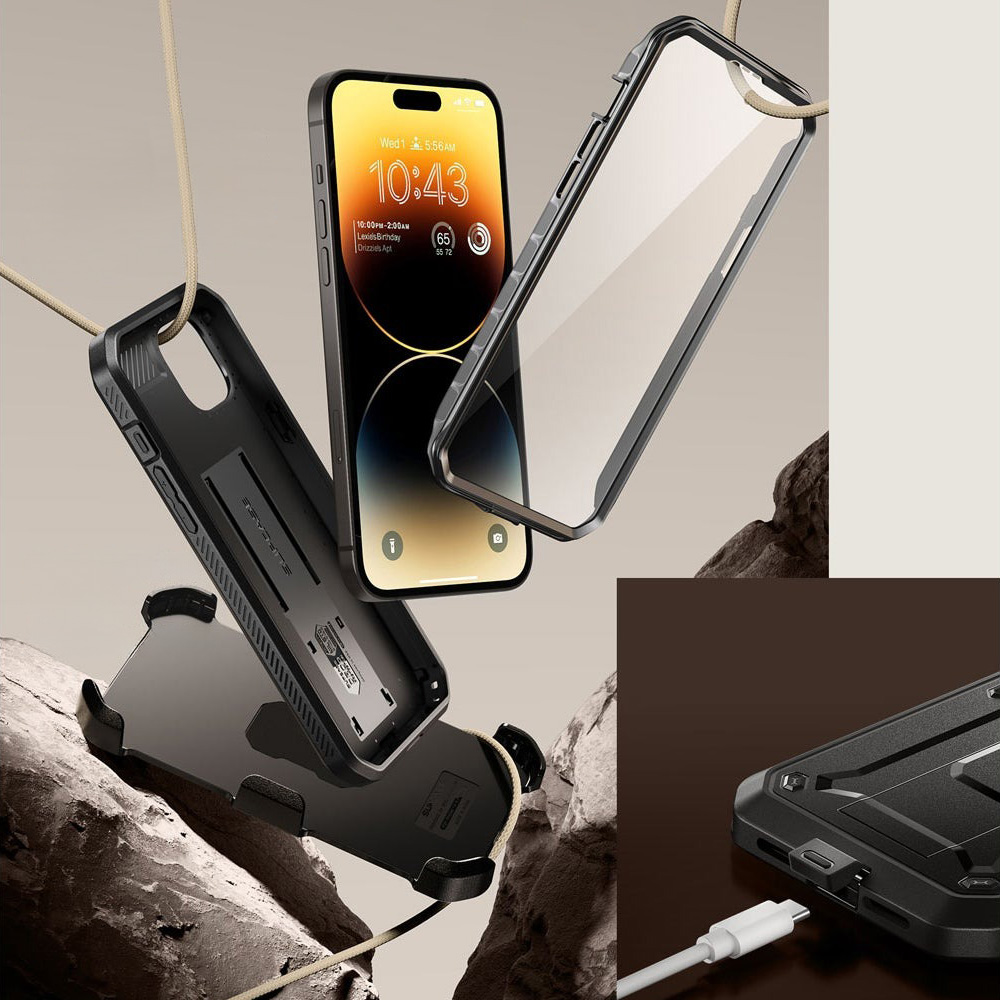 Etui pancerne Supcase Unicorn Beetle Pro do iPhone 15, czarne
